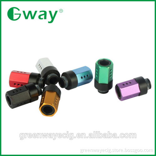 2015 wholesale colorful aluminum and derlin drip tip, 510 airflow control drip tip multi types individual package